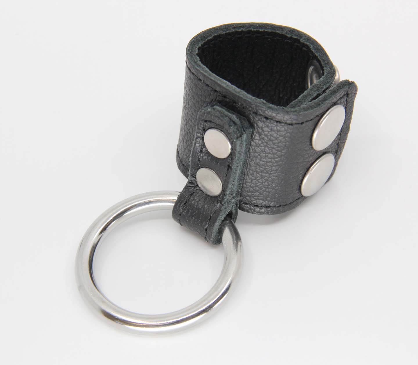 Rin005 Cock Ring W/ Leather Adjustable Quick Release Ball Stretcher - Club X